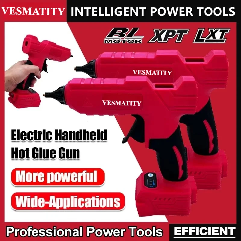 Cordless Electric Handheld Hot Glue Gun Repair DIY Tool Hot Melt Welding Hot Air Gun Anti-scald Nozzle  For Milwaukee Battery