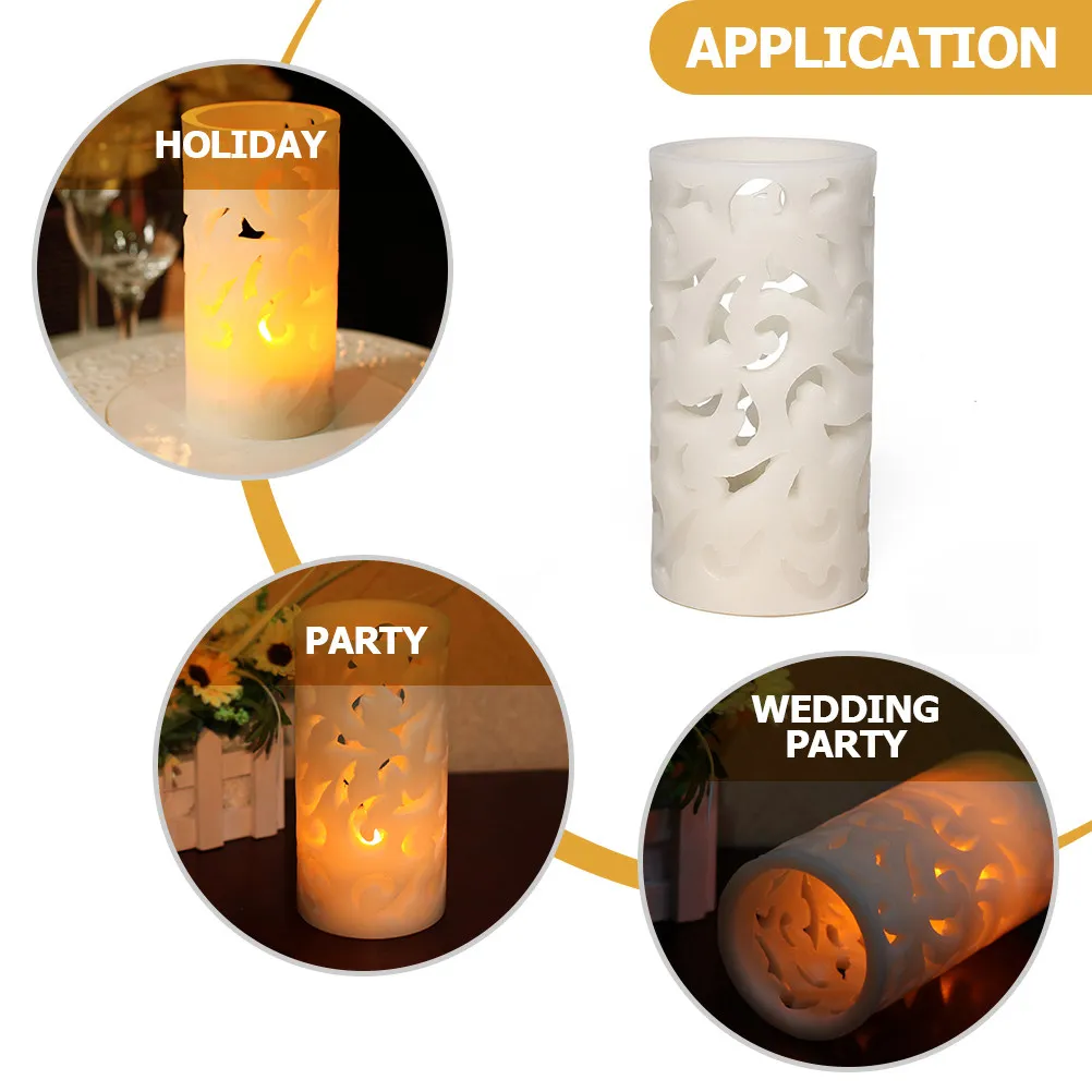 Electronic Hollow LED Light Flameless Electric Lamp Decorative Party Light Electronic Flameless Lamp