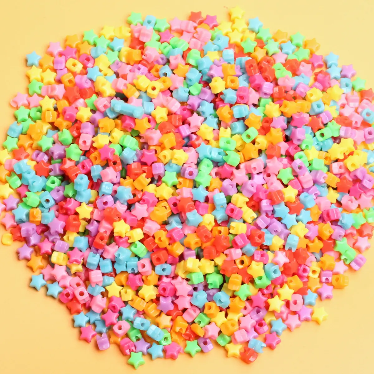 

500g/bag Macaron Color Star Pumpkin Love Pentagonal Acrylic Beads Jewelry Handmade DIY Necklace Bracelet Material Wholesale