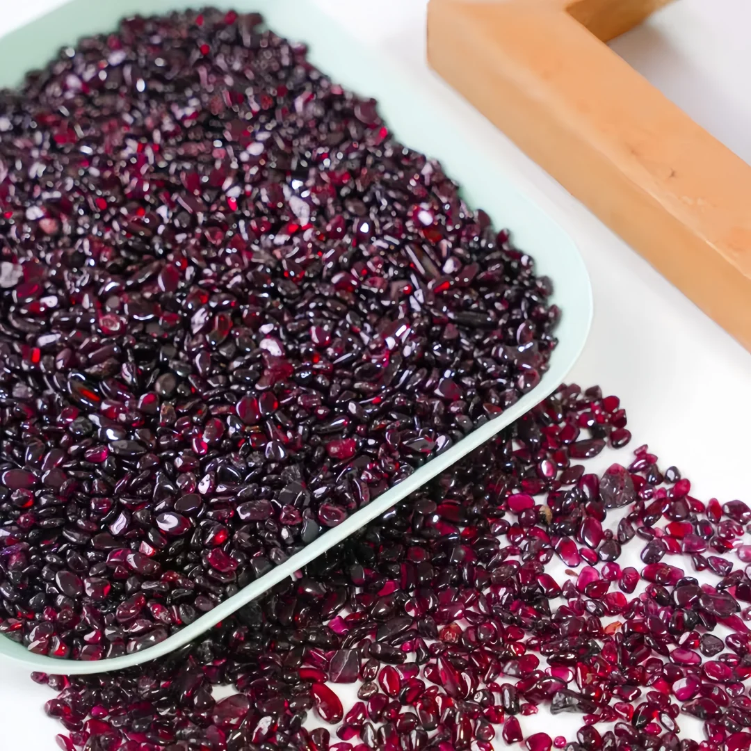 Natural Garnet Crushed Stone, Garden Decoration, Potted Filler, Vase Filler, Fish Tank Decoration Stone, Jewelry, Gift Giving view 3