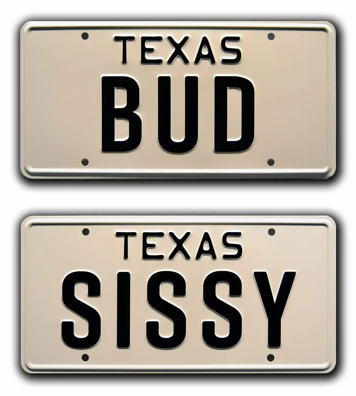 

Urban Cowboy | Bud + Sissy | Metal Stamped License Plates -License Plate License Plate Frames Car Decor License Plate