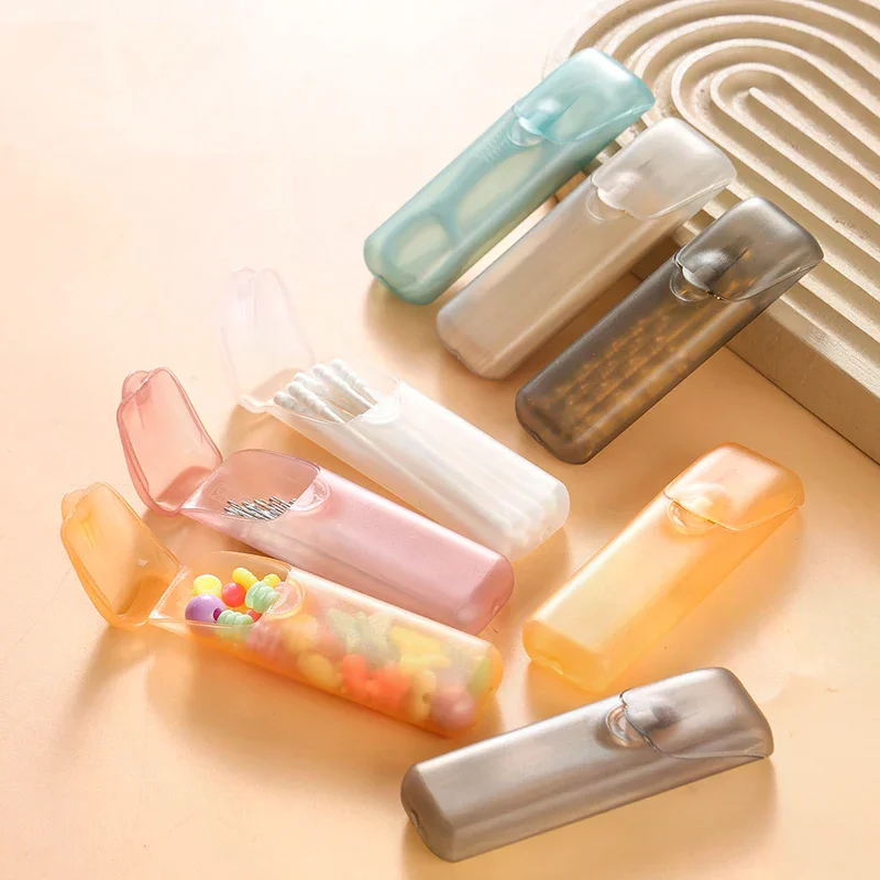 Mini Toothpick Storage Boxes Toothpick Holder With Lid Home Kitchen Dining Table Hotel Restaurant Portable Small Toothpick Case