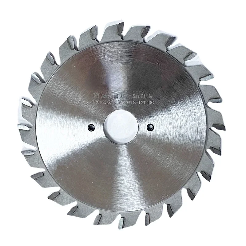 Woodworking Circular Scoring Saw Blade Cutting Dics for Panel Saw Sliding Table Saw Wood and MDF Cutting 120mm  (12+12)T