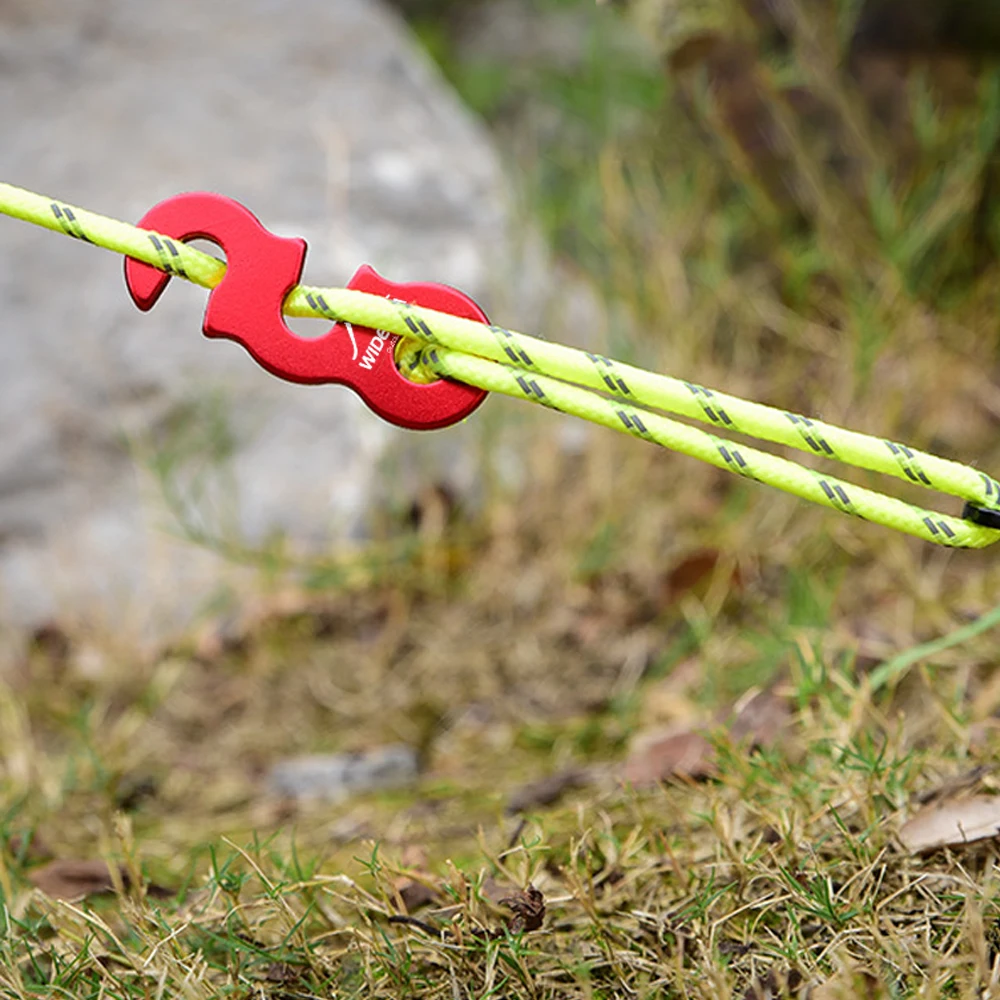 Widesea 4pcs Camping Hiking Tent Wind Rope Buckle Adjustable Aluminium Alloy Cord Buckles Equipment Outdoor Tents Accessory