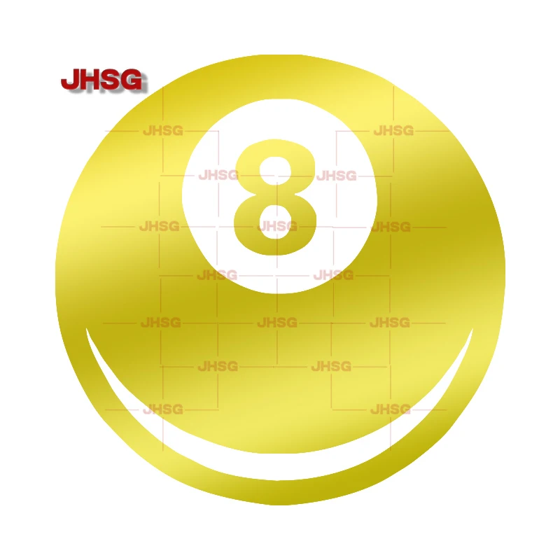 JHSG Fun Decorative Decal No. 8 Ball Car Sticker Car Modeling Waterproof Sunscreen Decal Size Customizable PVC