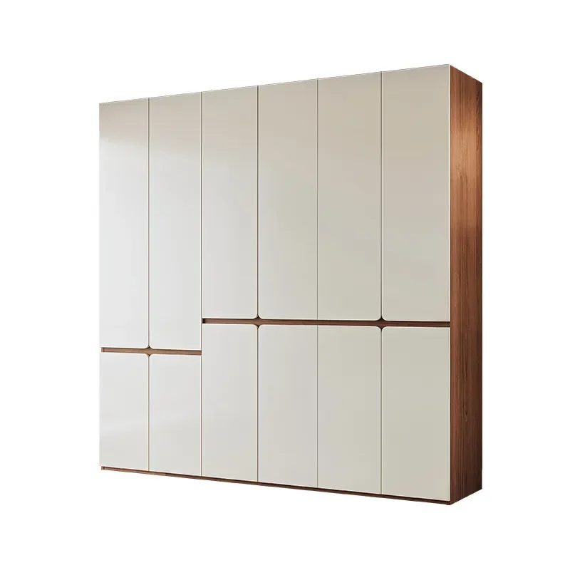for Segmented Wardrobe Free Handle FAS Grade Eco Friendly Storage Cabinet Oak Solid Wood Bedroom Household Finished Wardrobe