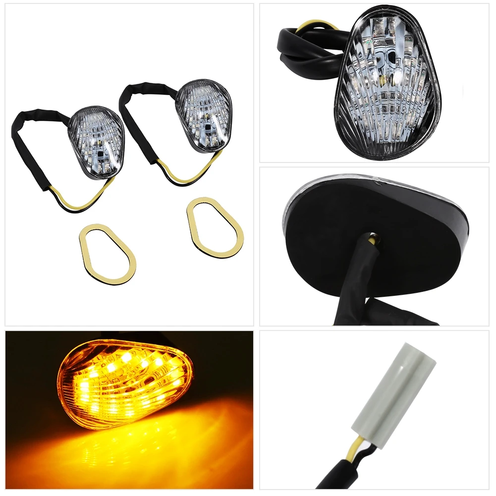 1 Paar Motorrad Bernstein LED Blinker Licht Anzeigelampe Unterputzmontage Für Yamaha YZF R1 R6 R6S