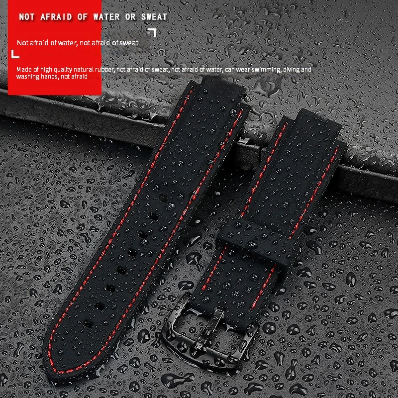 ل تيسو PRX الساعات T137.407/T137.410 سوبر لاعب سلسلة سيليكون المطاط حزام (watch) ساعة الرجال المعصم حزام 26x12 مللي متر نهاية محدبة