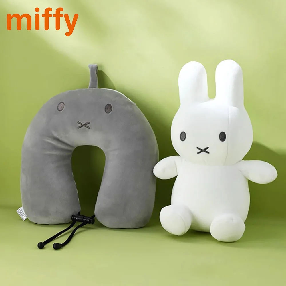

Kawaii Miffy Cute U Shaped Pillow Cartoon Rabbit Deformation Dual Purpose Travel Neck Pillow Girl Festival Gift