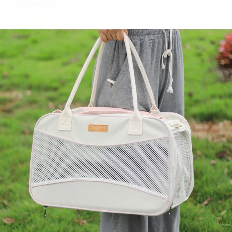 

Летняя сумка большого размера, портативная портативная сумка для прогулок, дышащая, портативная, диагональная, легкая сумка для домашних животных, на выход