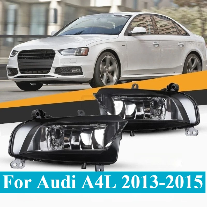 

For Audi A4L 2013-2015 Front Fog Light Assembly Bumper Mounted Driving Lamp Anti-Fog Light Replacement Exterior Auto Car Parts