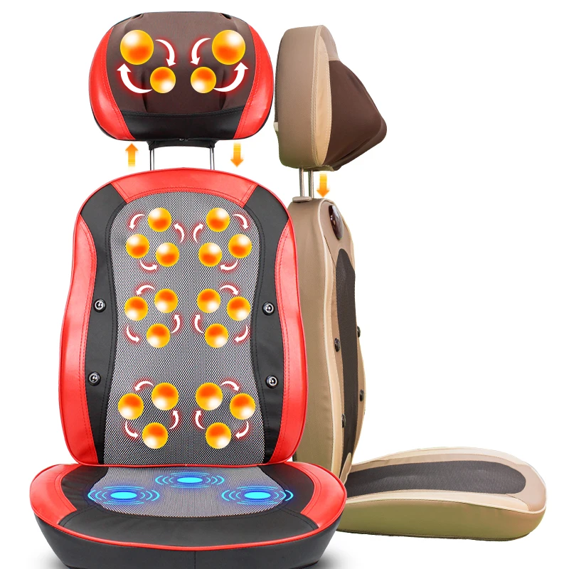 

Full Body Massage Cushion Chair Airbag Vibration Kneading Hot Foldable Waist Cushion PU Material 220V for Home Office