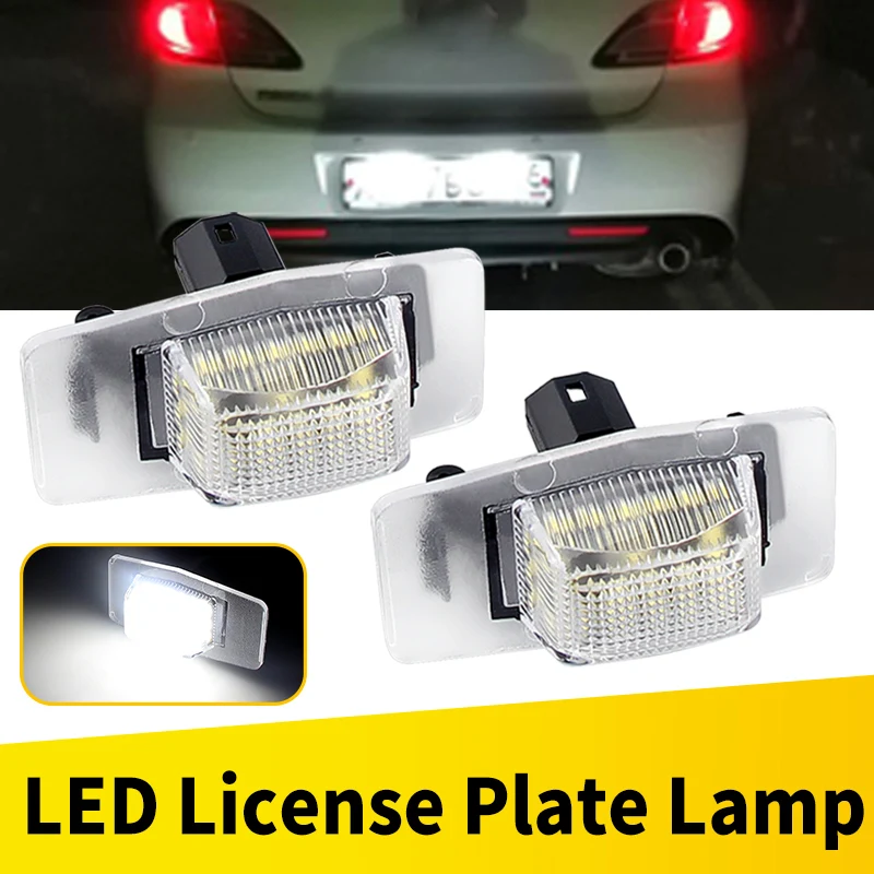 

2Pcs LED Number License Plate Light Lamp No Error For Mazda Protege MPV Tribute Miata Mx5 mk2 Ford Escape 01-07 Mercury Mariner