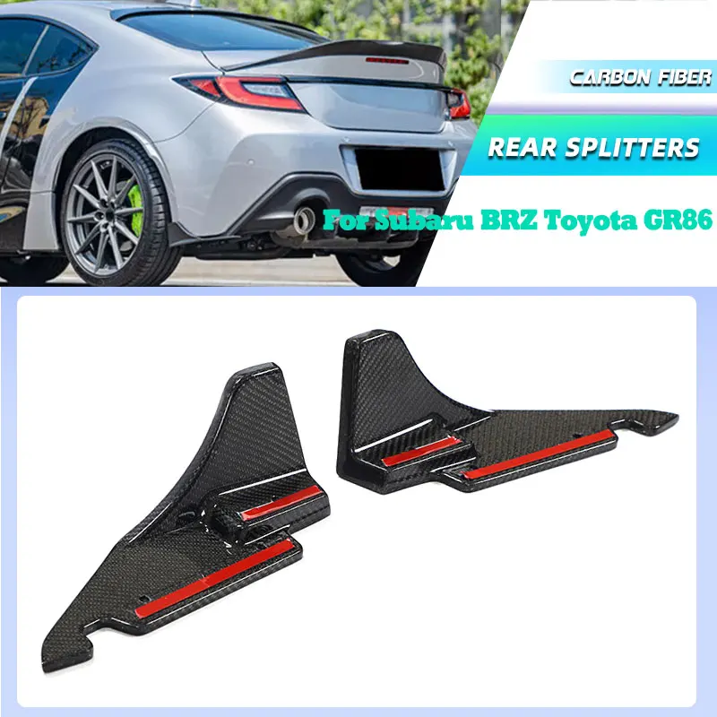 

Карбоновые сплиттеры заднего бампера для Subaru BRZ Toyota GR86 2022-2025: гоночные накладки-сплиттеры, дополнительные элементы обвеса