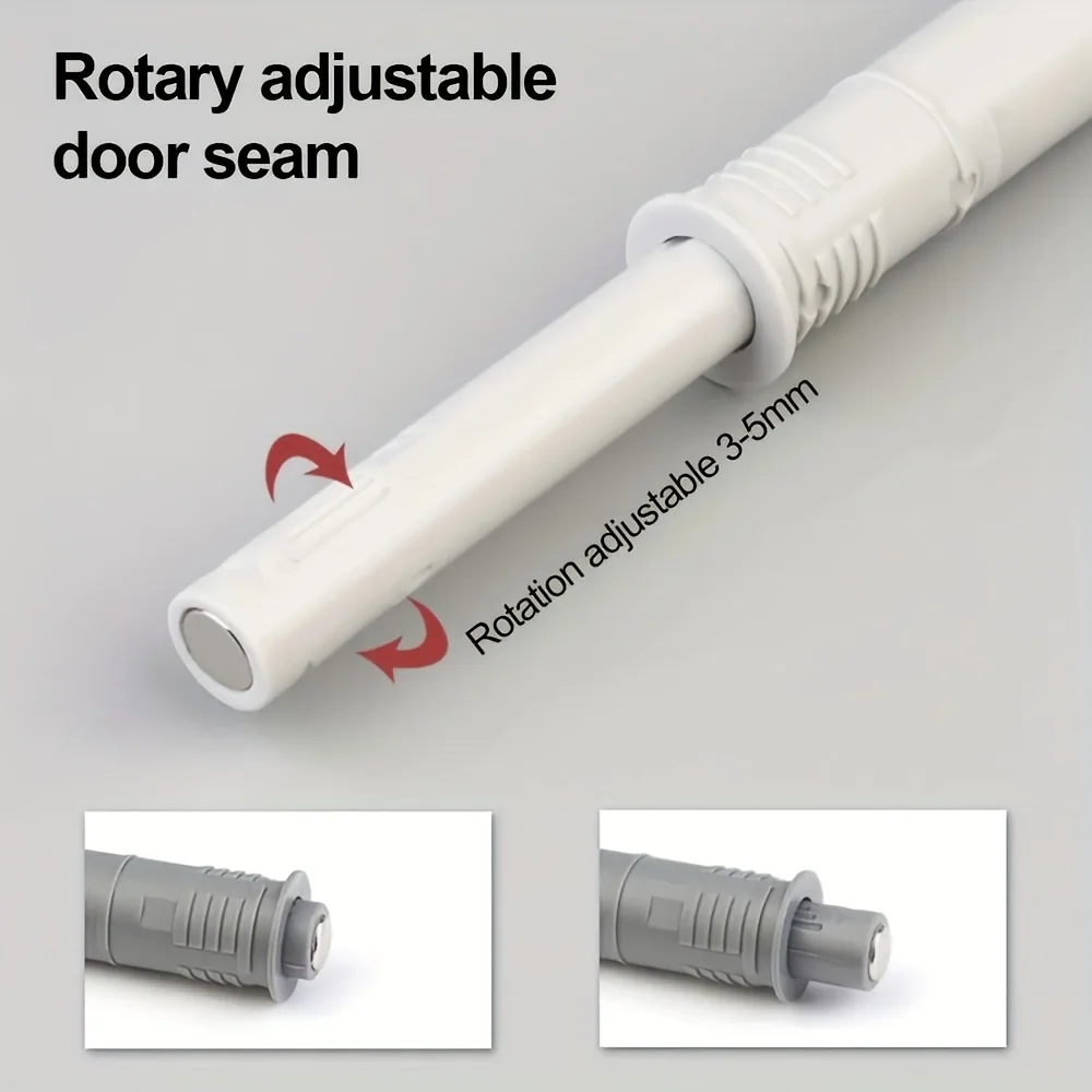10pcs Concealed Push Open Drawer Pop Up Device with Screws Rubber Stoppers Invisible Cabinet Door Opener Furniture Hardware