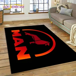 Man Truck Logo 3D Printing Carpet Rug for Bedroom Living Room Home Sofa Decoration,Children Game Large Decor Floor Mat Gift