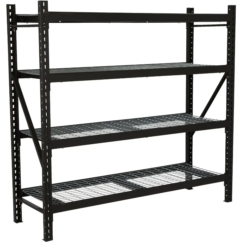 Christmas.4-Tier Industrial Shelving Rack - 77in.W x 24in.D x 72in.H, Model# 2611T002