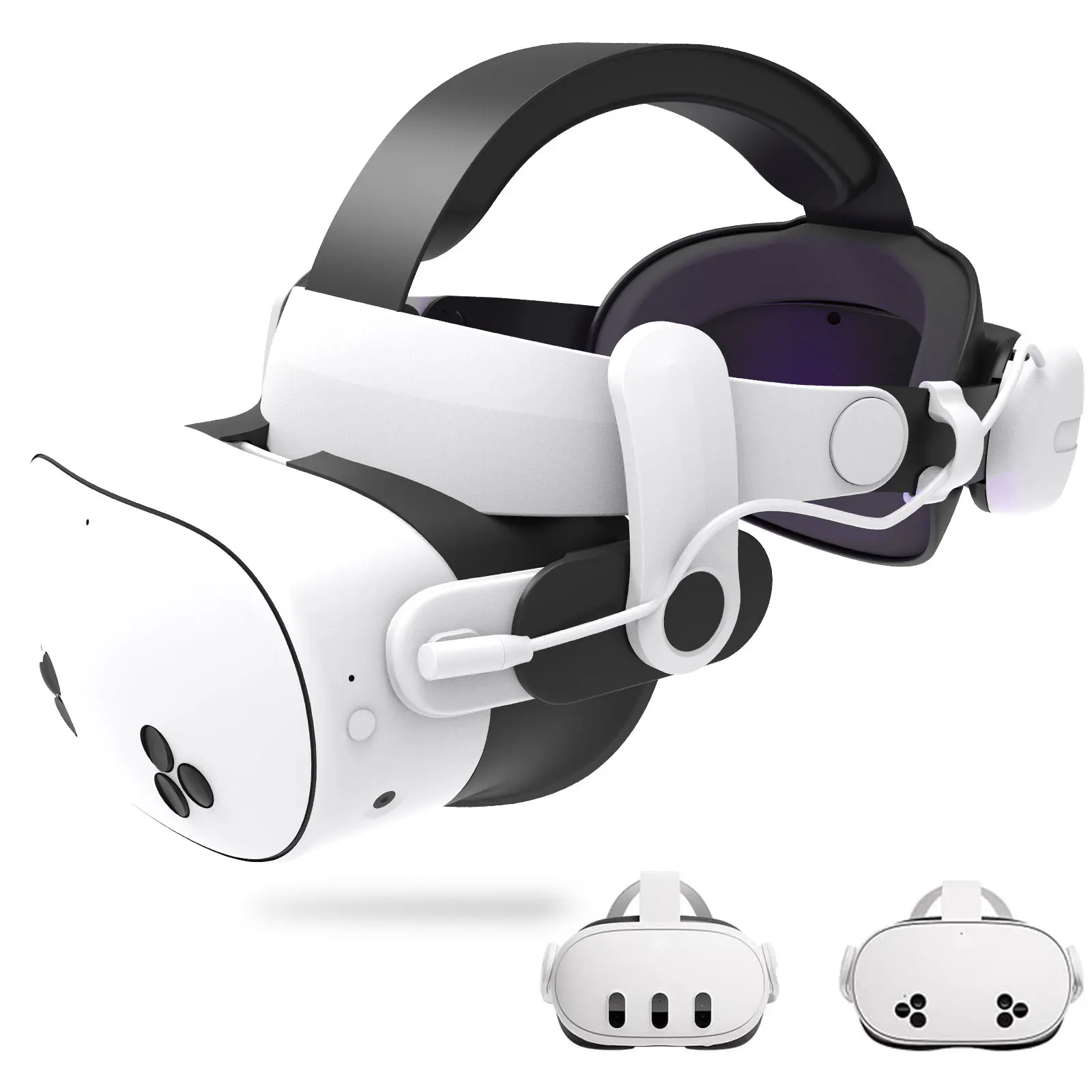 لسماعة Quest3S VR بقدرة 12000 مللي أمبير في الساعة، حزام رأس شحن قابل للتعديل، ملحق مريح لتجربة ألعاب Meta Quest3