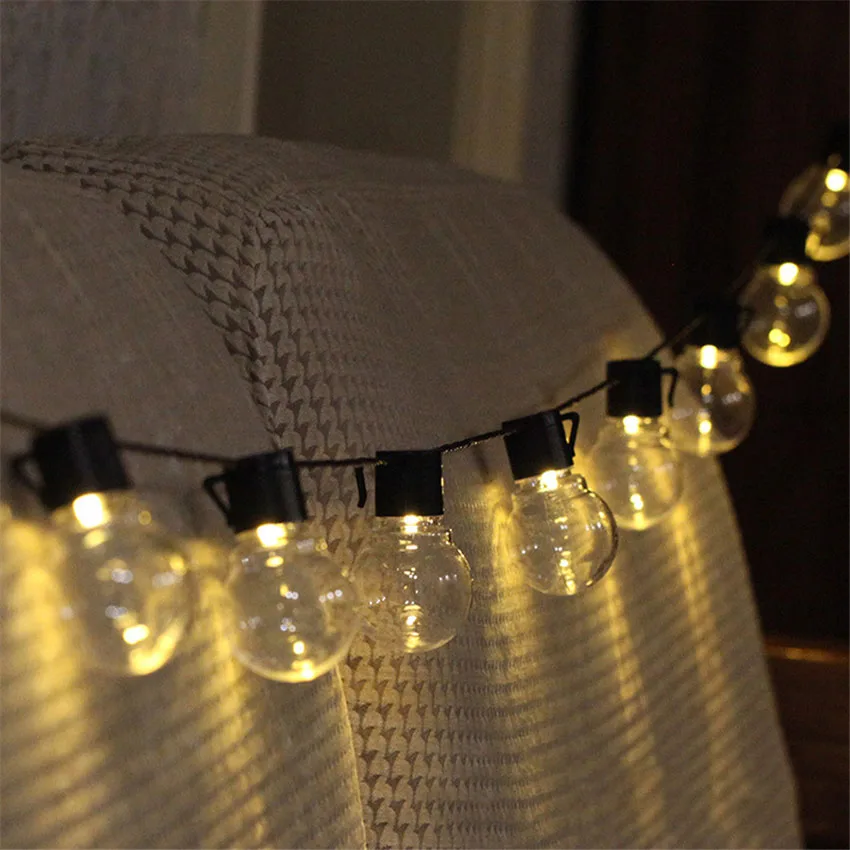 

Battery Powered 10/20 LED Transparent Ball Fairy Lamp led Globe Christmas String lights for Home Patio Garden Wedding Party