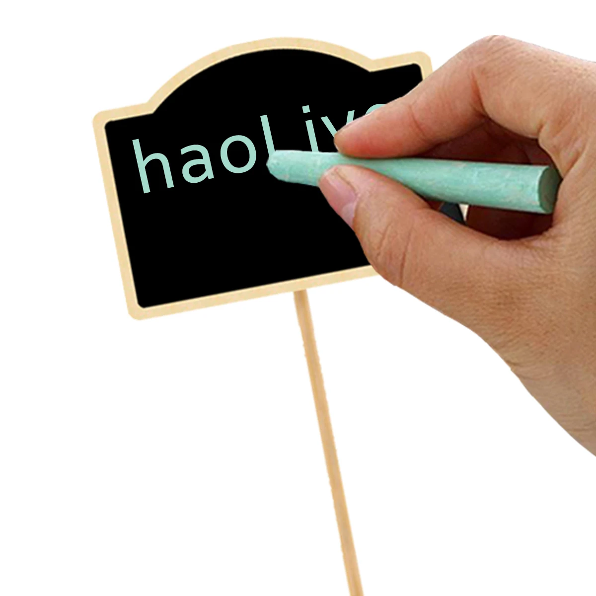 20 Pcs Mini Chalkboard Toppers Blackboard Signs Plant Markers Garden Makers Wood Craft Christmas Wedding Decor