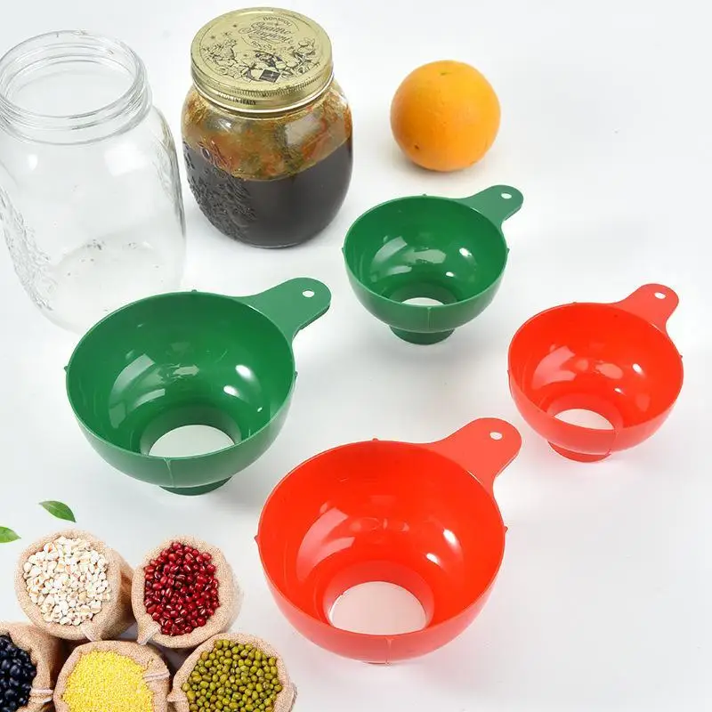 2pcs/set High-end Wide Mouth Funnel Plastic Popular Salad Dressing Liquid Wide Tools Gadgets Mouth Funnel Kitchen Canning Filte