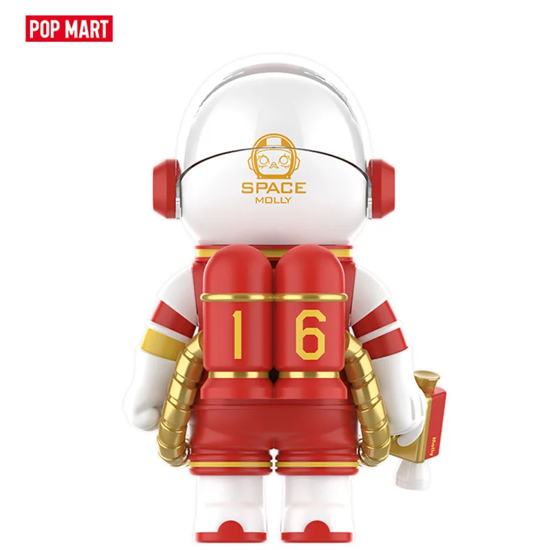 POPMART MEGA SPACE MOLLY 100% China Women's National Basketball Team Collection Toys Kawaii Ornaments Figurines Home Decor Model