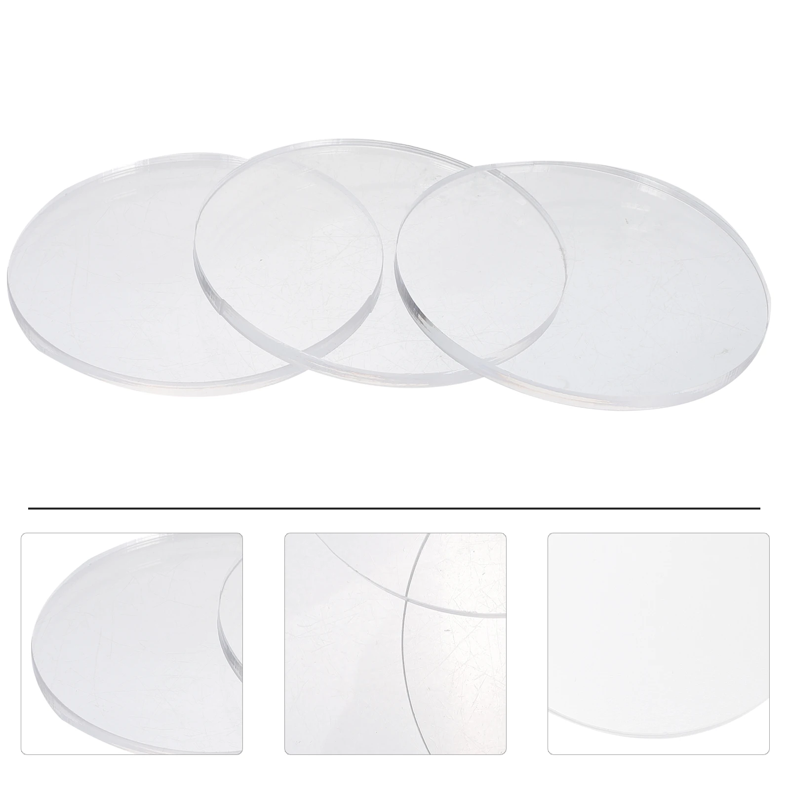 

3pcs Acrylic Round Boards Pressing Plates Diy Clay Hand Tools Pottery Supplies Transparent Acrylic Discs For Clay Sculpting