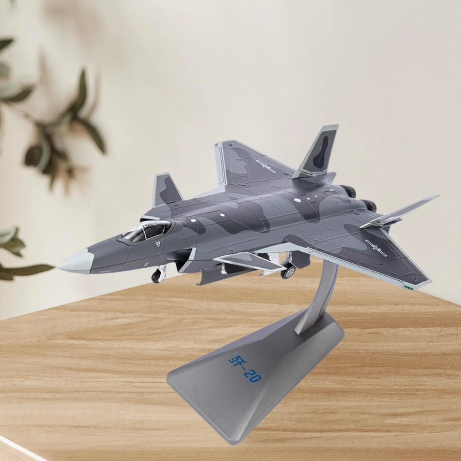 1:144 Fighter Jet Model Simulation Tabletop Decor Gift Metal Fighter Model for Living Room Shelf Countertop Bedroom Collection