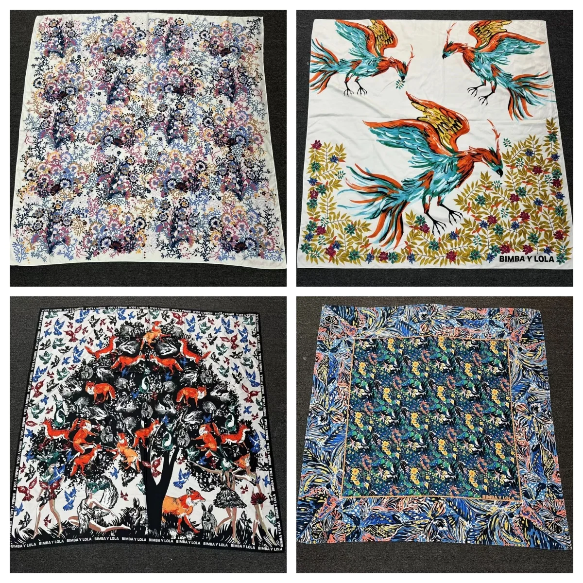 Foreign trade original single Spanish new print exquisite shawl scarf large square scarf