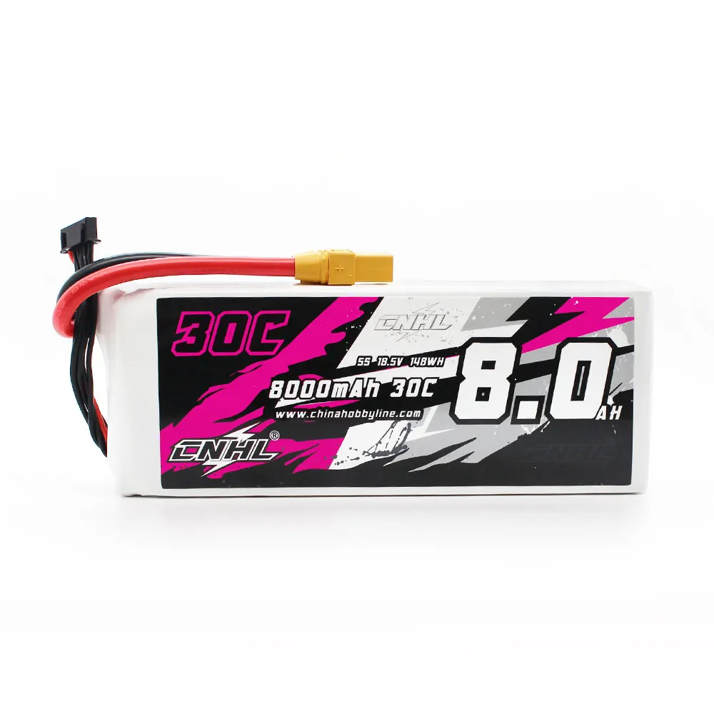 CNHL 2S 4S 5S 6S 7.4V 14.8V 18.5V 22.2V Lipo Battery 8000mAh 6200mAh 30C Soft Case With XT90 For RC Car Boat Evader BX Car