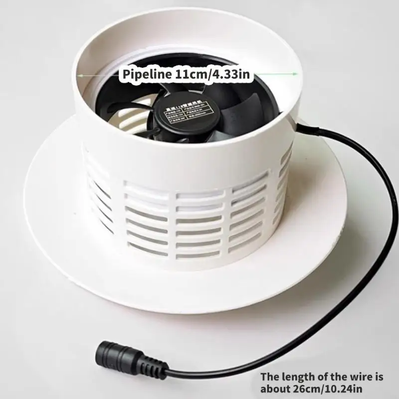 

Solar 12V Energy Efficient Toilet Bathroom Fan High Speed Air Vent Fan with Antireflux Baffle for Odor and Steam Removal