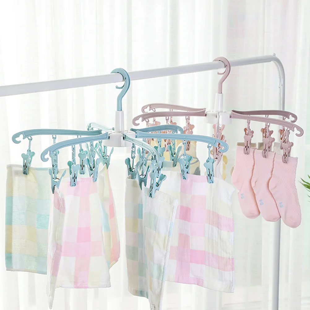 

Windproof Clips Socks Clips Multi-Purpose Hanger Foldable Socks Underwear Drying Racks Rust-Resistant Cap Holder For