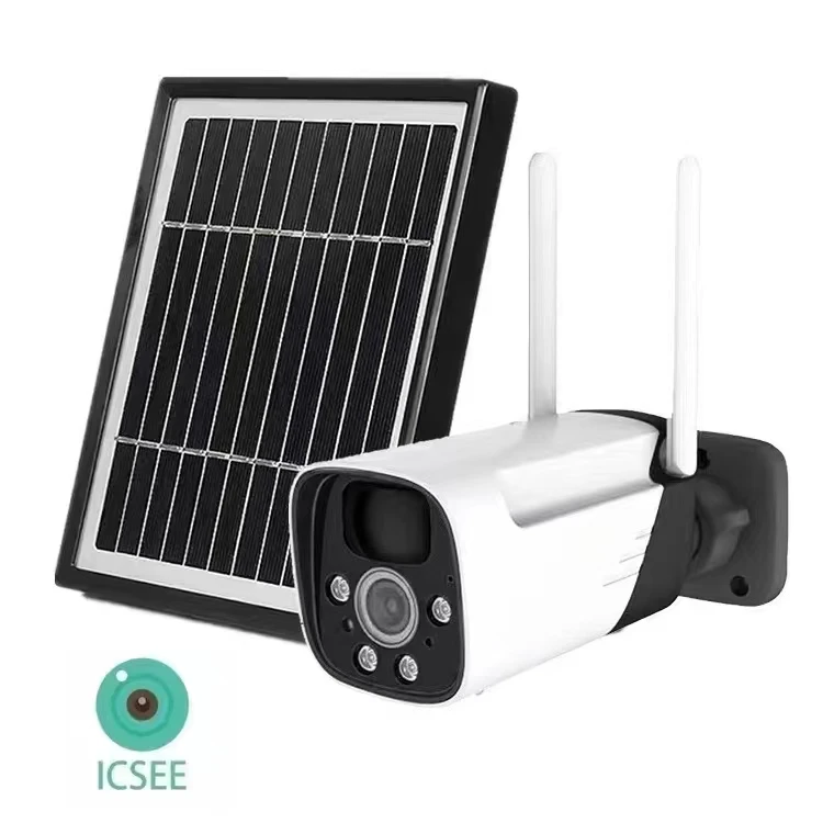 3MP 1296P ICSEE APP Solar Power Full Color Wireless  IP Bullet  Camera AI Humanoid Detection Home Security CCTV Baby Monitor