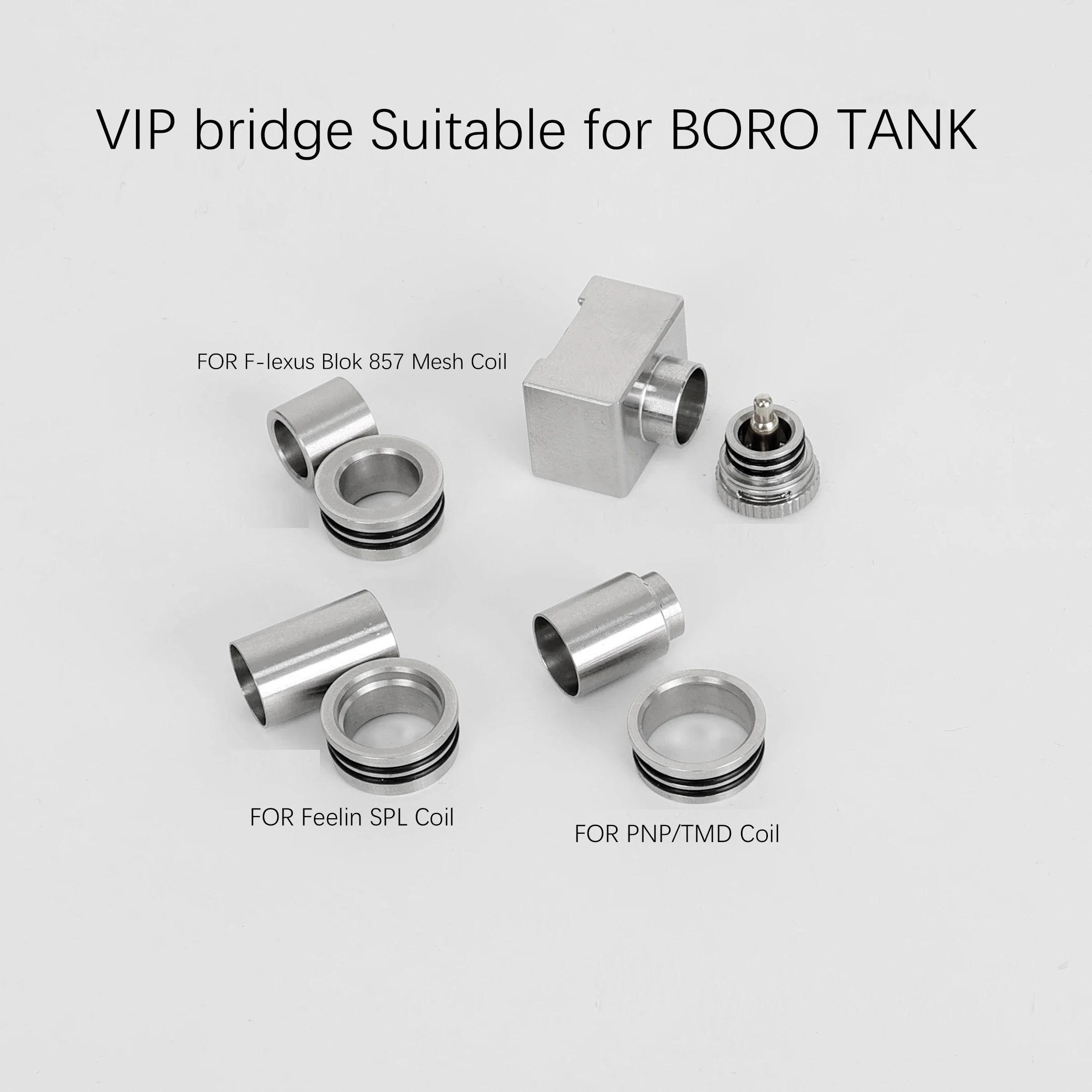 VIP RBA Boro Bridge Tank Atomizer PNP TMD SPL10 Feelin F-lexus Blok 857 Coil لأجهزة Boro / Billet / BB Mod Kit #2
