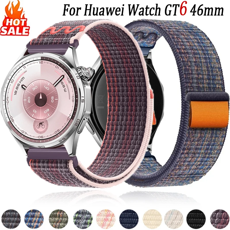 22/20mm Nylon Strap For Huawei Watch 5-4/GT6-5-4 Pro 46mm Band For Samsung Watch 7/6/5/4 Amazfit GTR4/GTS4/Active 2/Balance 2-1