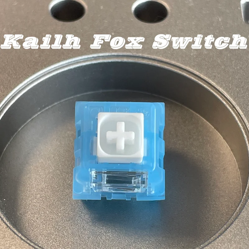 Interruptores Kailh Box Arctic Fox, Interruptores Tácteis Clicky de 5 Pinos, POM Liso, Lubrificados de Fábrica, RGB SMD, Interruptores Personalizados 