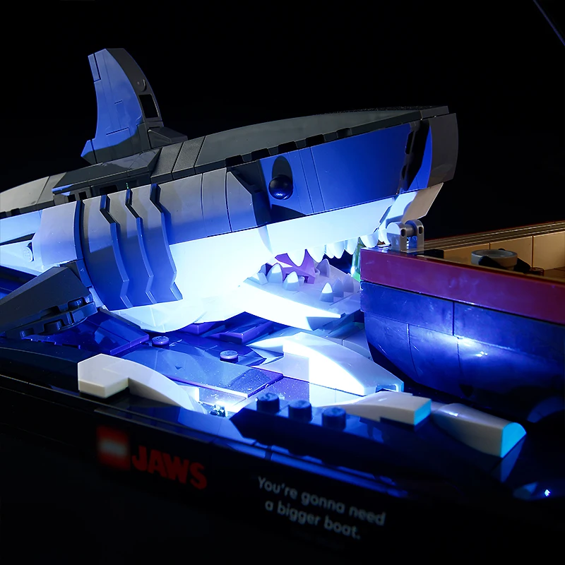 ชุดไฟ LED แบบปรับแต่งได้ระดับพรีเมียมสำหรับเลโก้ 21350 JAWS (เฉพาะไฟ LED โดยไม่มีตัวต่อ) ทำให้ผลงานสร้างสรรค์ที่คุณชื่นชอบโดดเด่น