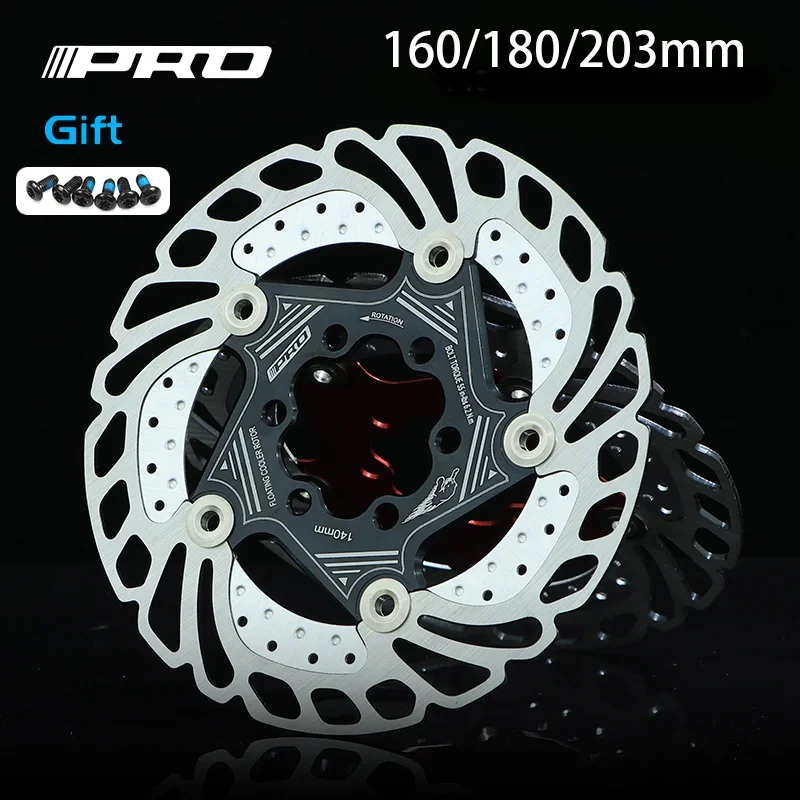 MTB Bike Floating Disc Brake Rotor 6 Bolt 140/160/180/203mm Mountain Bike heat Dissipation Disc Brake Rotor for Shimano SRAM