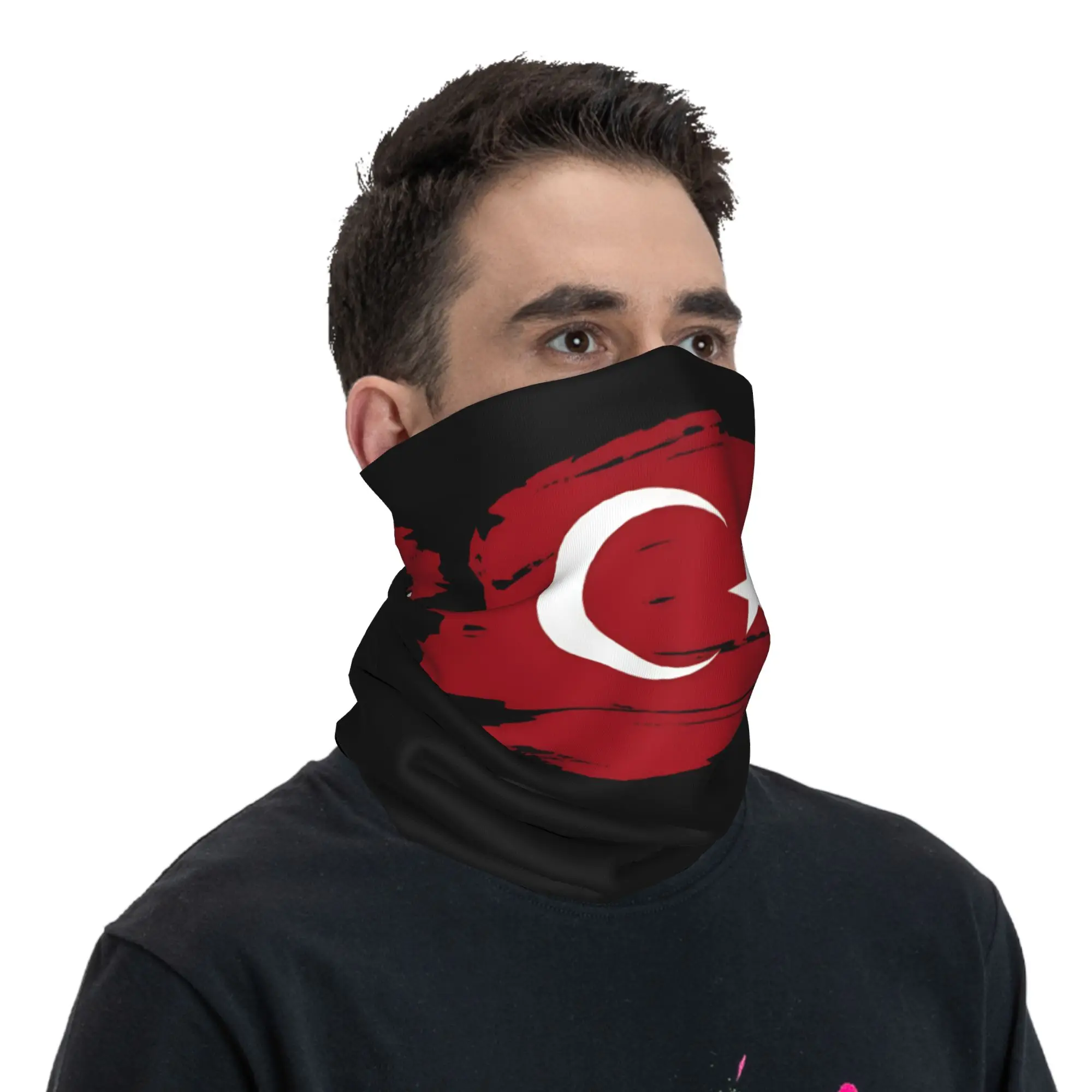 Outdoor Sports Balaclava The Republic Of Turkey Flag Cycling Mask Soft Bike  Face Masks Riding Fishing Protection Neck Gaiter