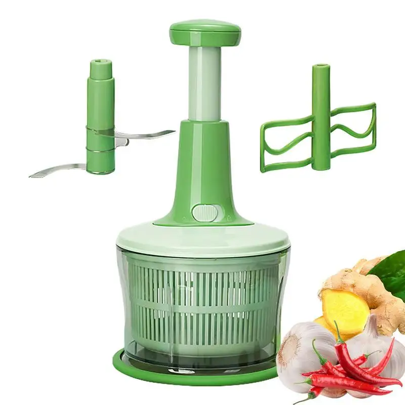 

Food Grinder Manual Food Garlic Chopper Multifunctional Garlic Press Chopper for Garlic Fruit Onions Meat Salad Vegetable Cutter