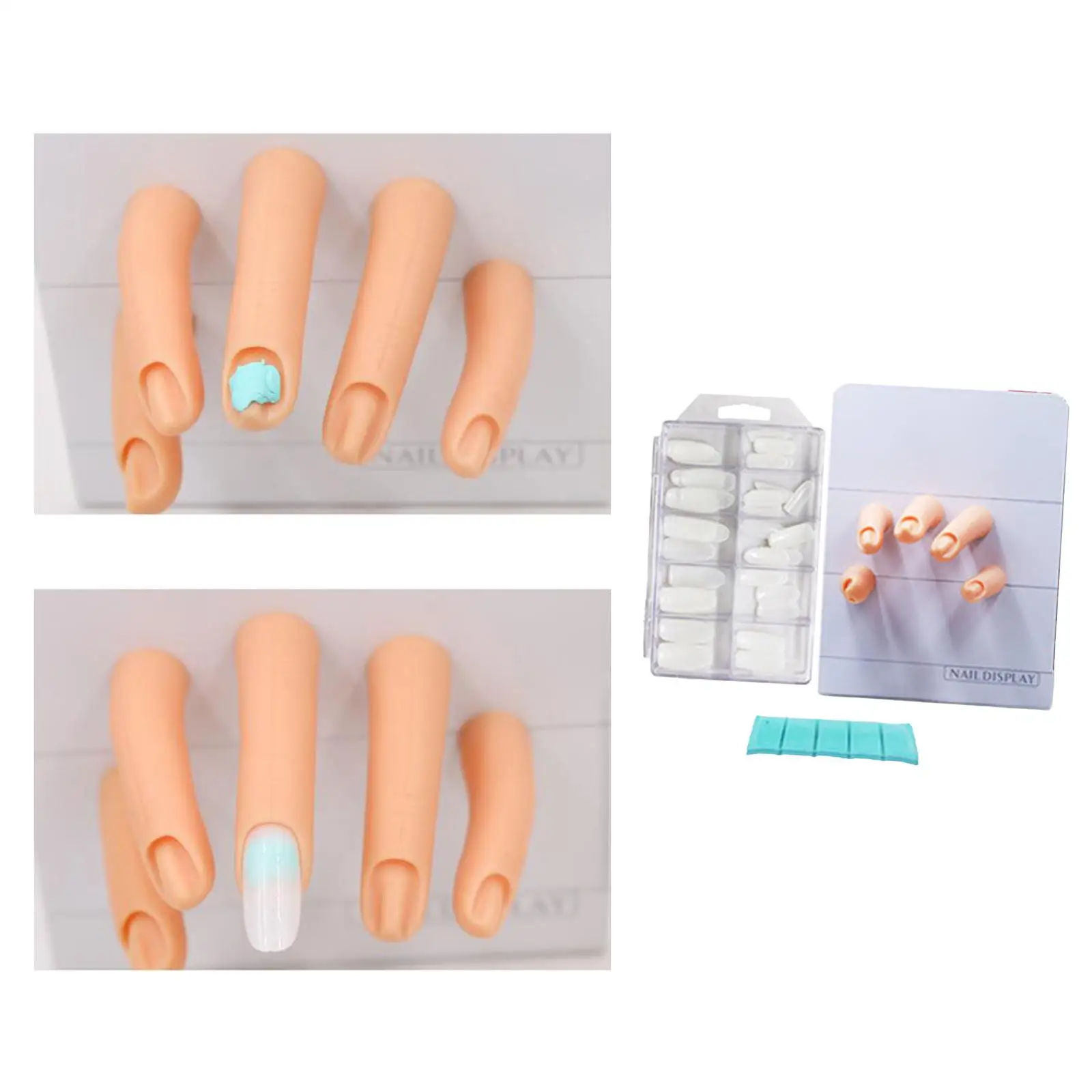 Nail Art Training Tool Maniküre liefern magnetische Kunststoff Silikon Trainings hand für Nagels tudio