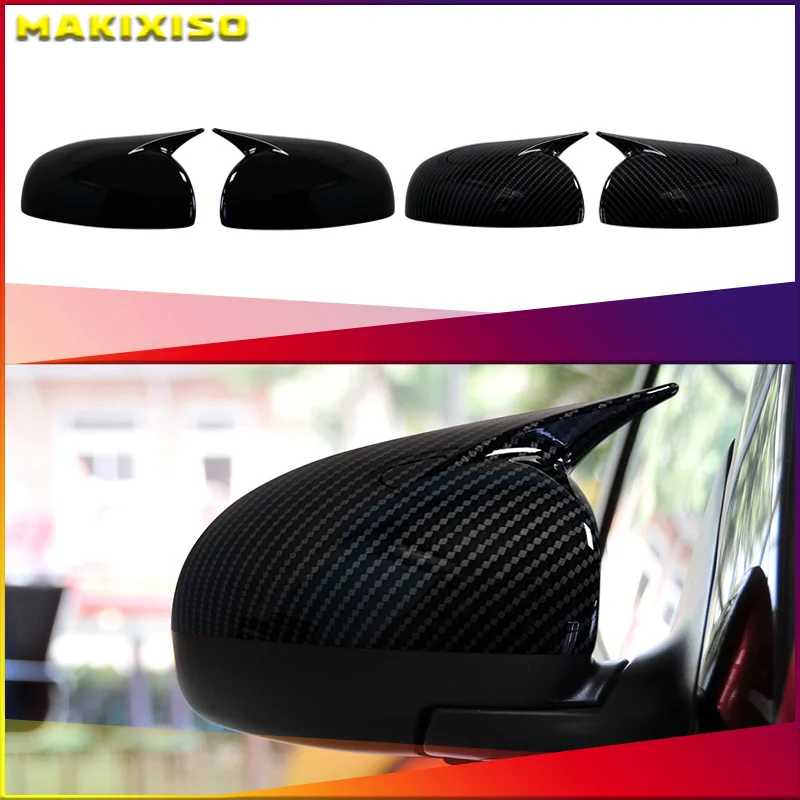 

For Skoda Fabia 2008-2014 Horn 1 Pair Rearview Mirror Cover Side Reversing Mirror Cap Rear View Mirror Trim Car Accessories