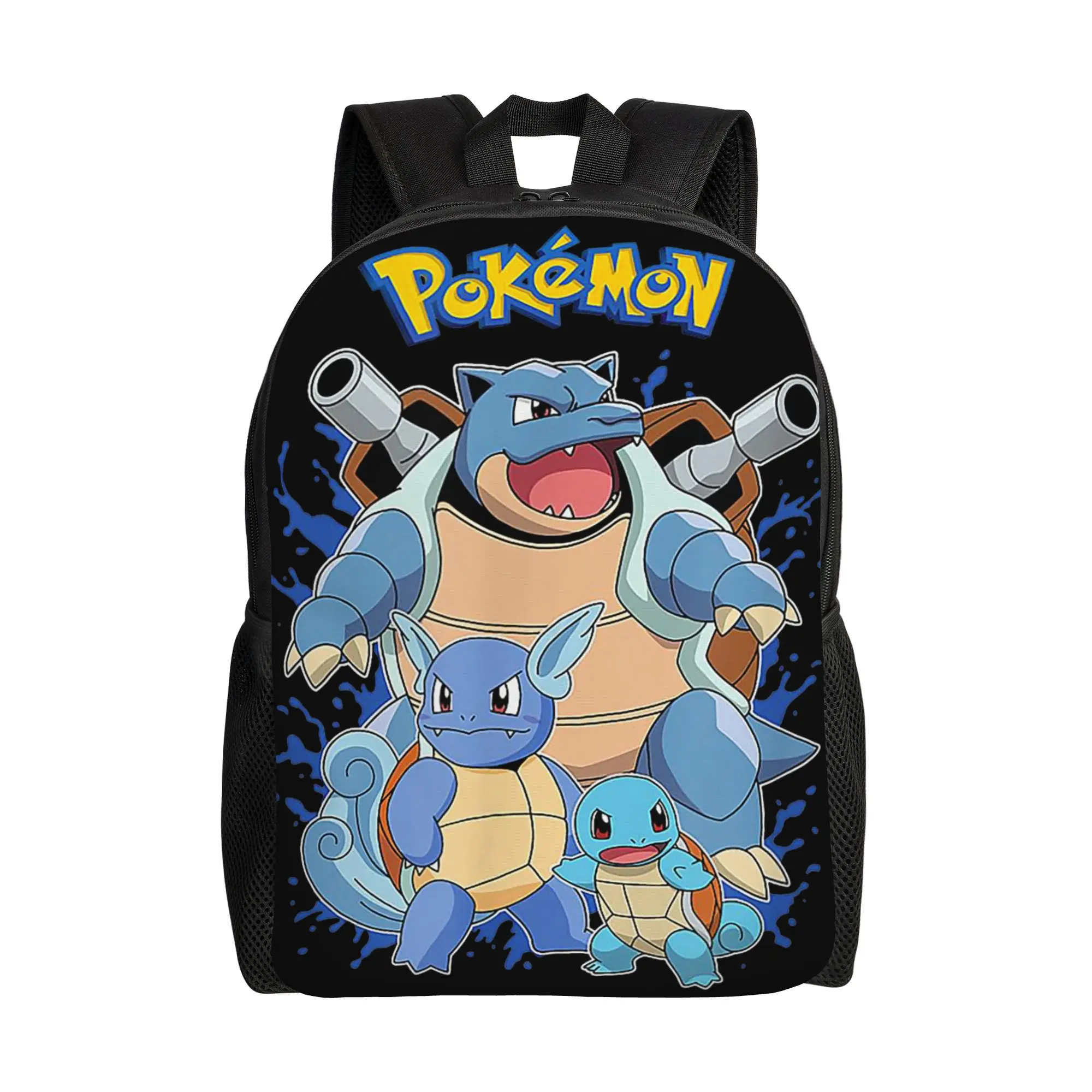 

Pokemon Squirtle Evolution Backpack for Men Women Cool Student Work Daypack Laptop Shoulder Bag with Pocket
