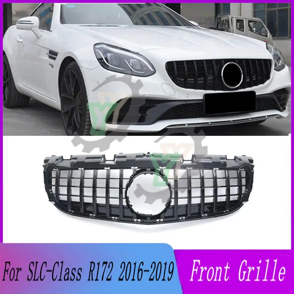 

For Mercedes-Benz SLC-Class R172 SLC200 SLK250 SLC260 SLC300 2016 2017 2018 2019 GT style Front Bumper Upper Grille Racing Grill