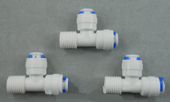 

3 шт., тип T, 1/4 дюйма, наружная трубка * 1/4 дюйма, наружный диаметр трубки * 1/4 дюйма, наружная трубка, быстрое соединение для аквариума RO, водная наружная трубка BSP и соединение трубки