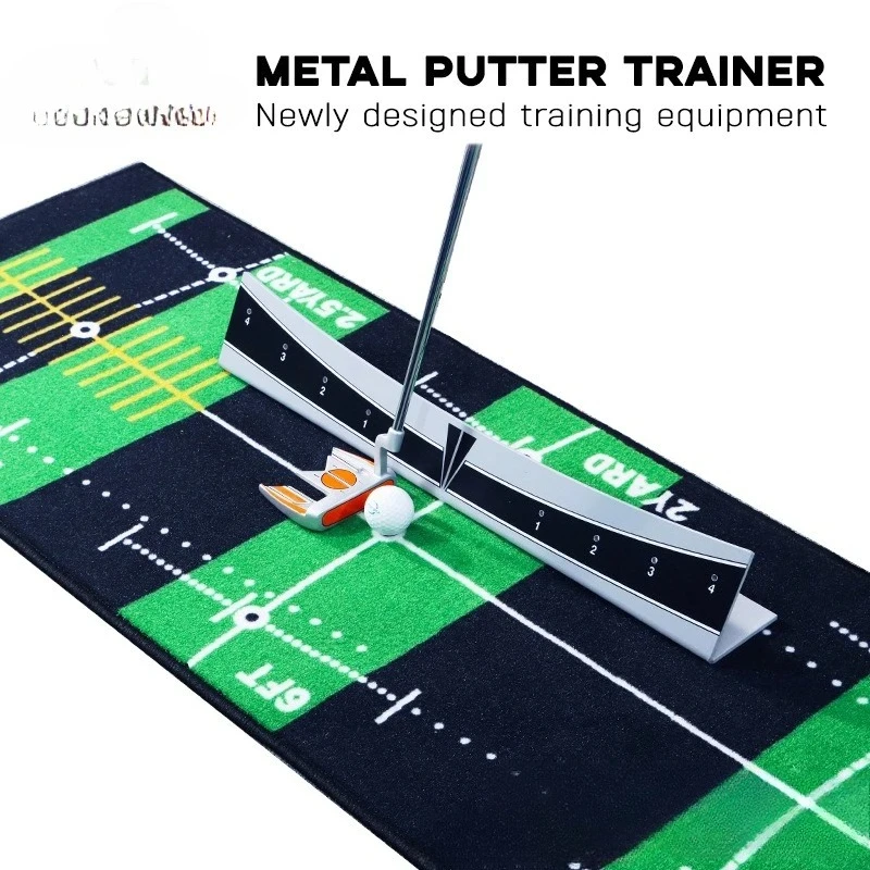 Golf Putt Board, Trajectory Balancer, Adjustable Amplitude Putt Practitioner Indoor Push