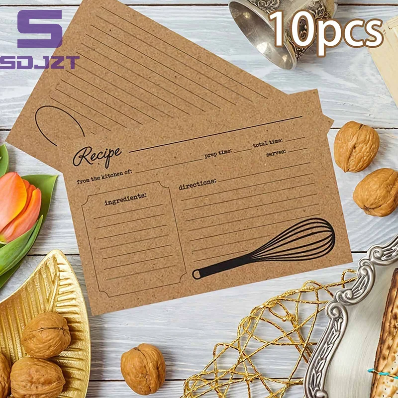 

10Pcs Recipe Cards 4x6Inch Double Sided Blank Recipe Cards For Cooking Baking And Kitchen Storage Organization