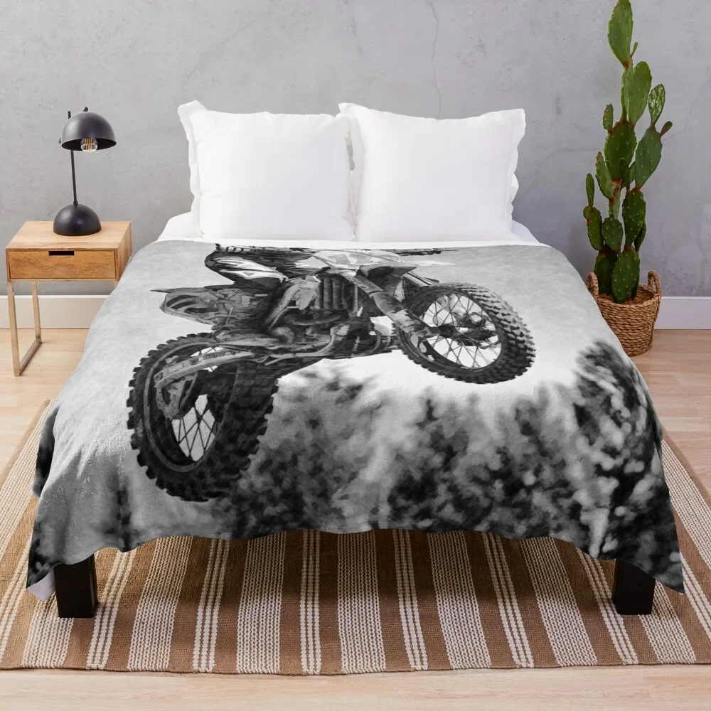 Got Some Air! - Motocross Racer Throw Blanket Polar for babies Blankets