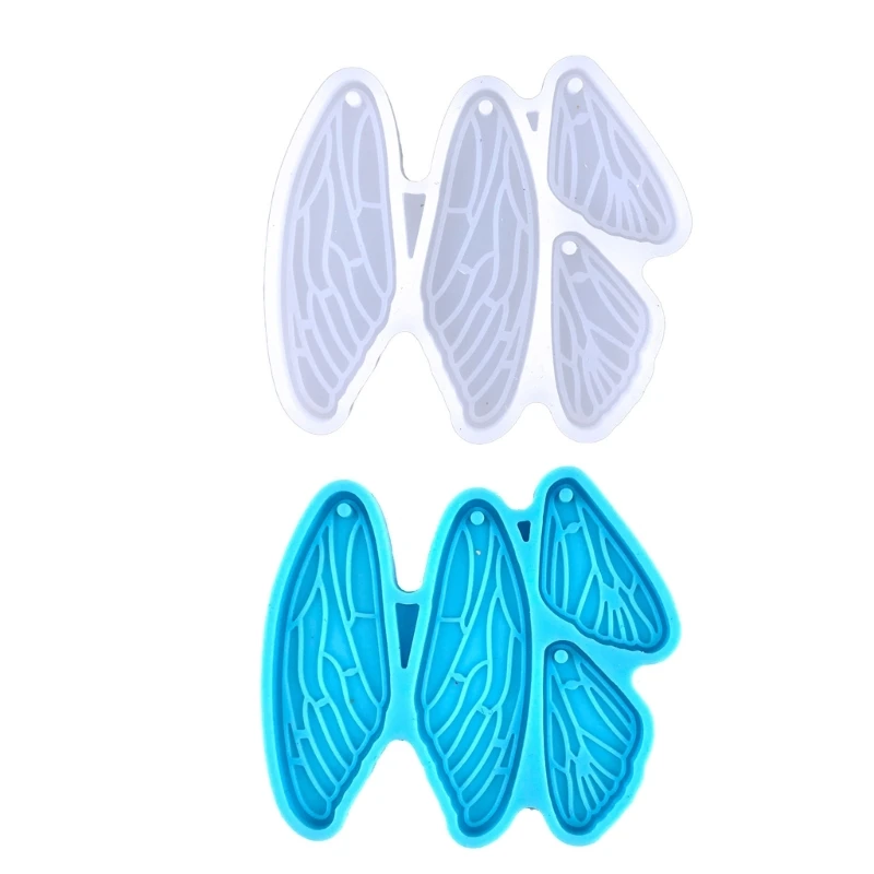 

Y1UB Angel Wing Earrings Mold Jewelry Casting Mold Silicone Charm Mold Diy Crafts Mold Pendant Craft Supplies for Women