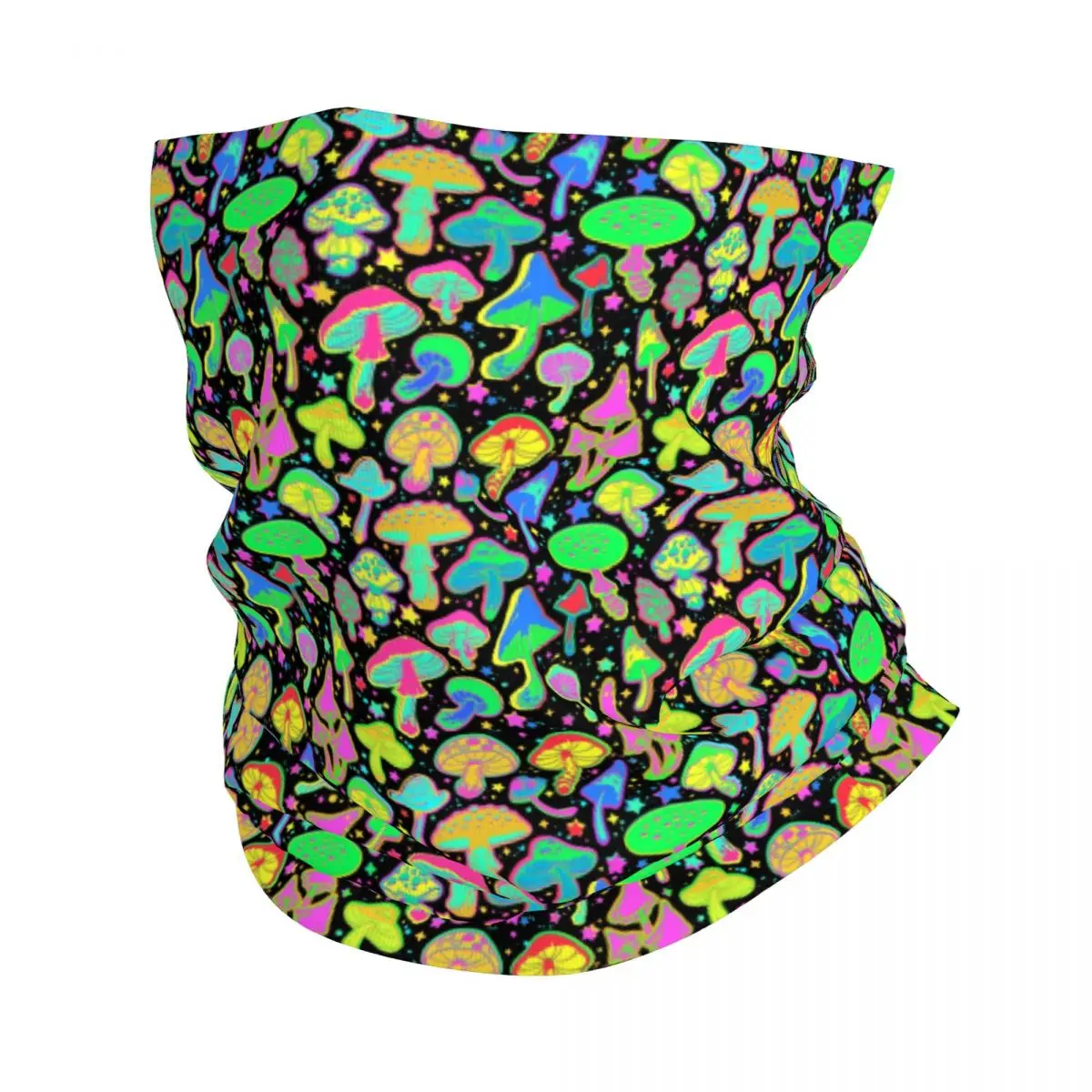 

Custom Psychedelic Magic Mushrooms Bandana Neck Gaiter for Hiking Cycling Men Women Wrap Scarf Balaclava Warmer